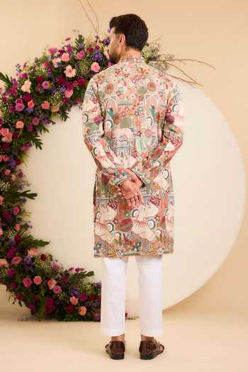 Kasbah The Courtyard Floral & Fauna Embroidered Kurta 