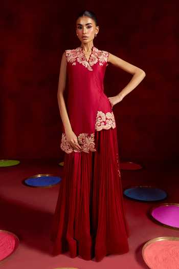 Hirika & Dhruti Embroidered Kurta & Sharara Set 