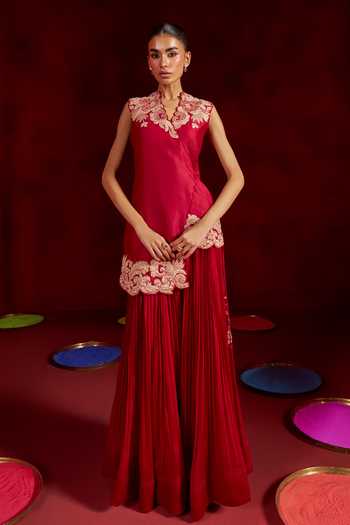 Hirika & Dhruti Embroidered Kurta & Sharara Set 