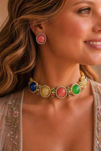 Amaara Jewels Stone Embellished Choker Set 