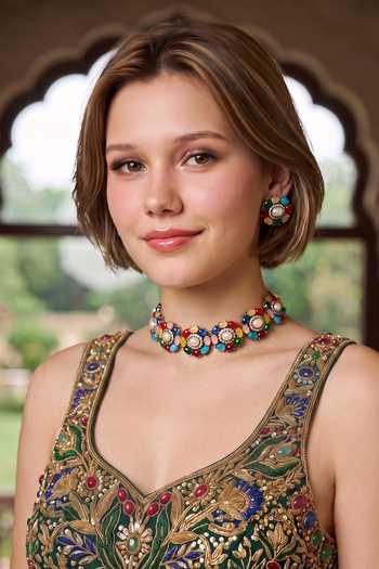 Amaara Jewels Stone Embellished Choker Set 