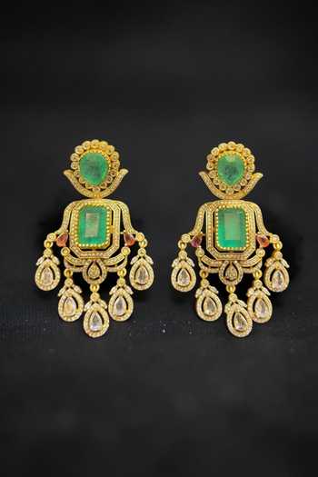Amaara Jewels Gold Plated Stome Embellished Necklace Set Online at Aza Fashions Amaara Jewels_Gold Plated Stome Embellished Necklace Set _Online_at_Aza_Fashions