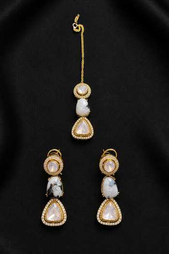 Shop Amaara Jewels Multi Color Stone Studded Necklace Set Online at Aza Fashions Shop_Amaara Jewels_Multi Color Stone Studded Necklace Set _Online_at_Aza_Fashions