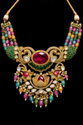 Amaara Jewels Bead Embellished Choker Set 