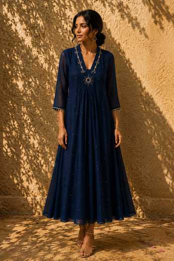 Gulaal Neckline Embroidered Dress 