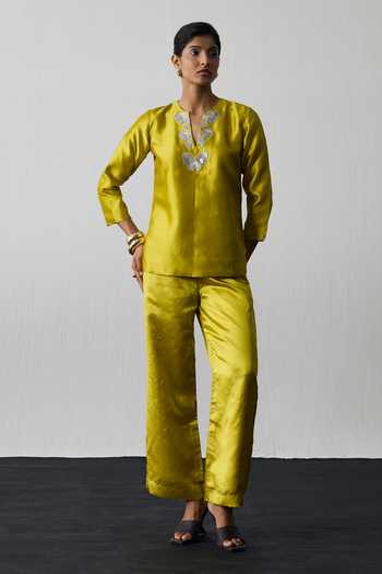 Notsosure Embroidered Top & Pant Set 
