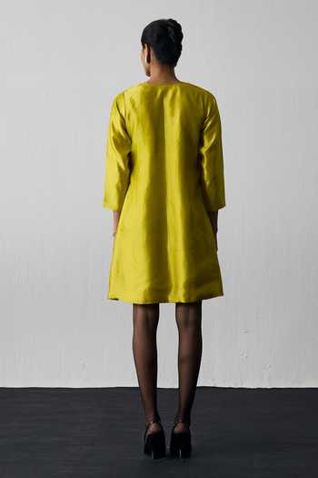 Notsosure Neckline Embroidered Dress 