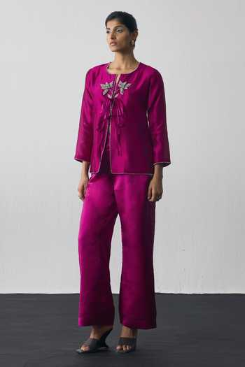Notsosure Embroidered Jacket & Pant Set 