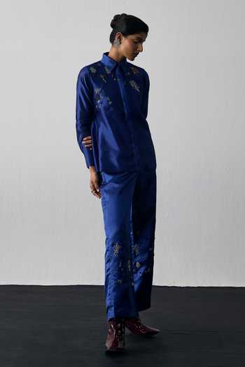Notsosure Abstract Embroidered Shirt & Pant Set 