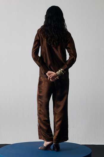 Notsosure Abstract Embroidered Shirt & Pant Set 