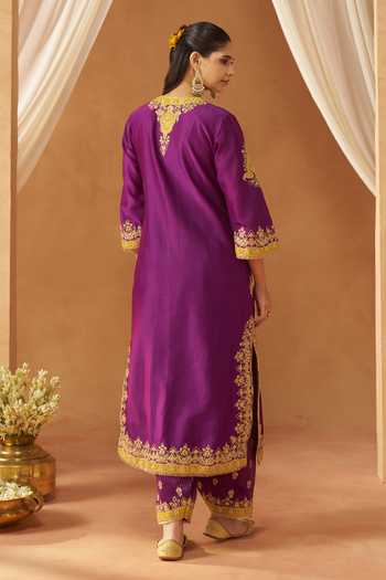 Sheetal Batra Mubina Silk Chanderi Kurta Set