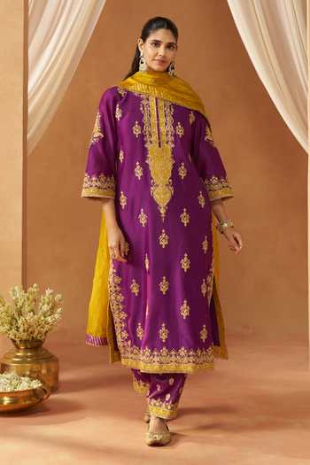 Sheetal Batra Mubina Silk Chanderi Kurta Set