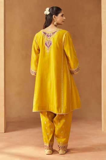 Sheetal Batra Maahgul Silk Chanderi Embroidered Kurta Set 