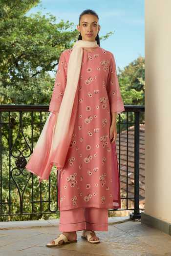 Vaayu Blush Embroidered Kurta Set