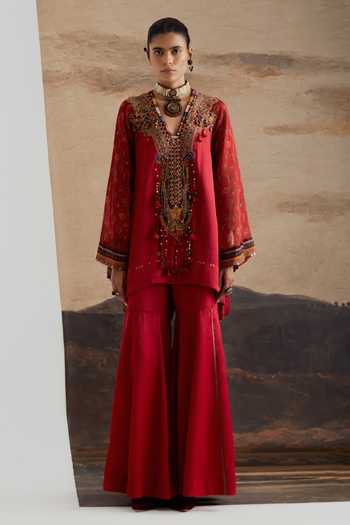Aseem Kapoor Mariyam Embroidered Kurta & Sharara Set