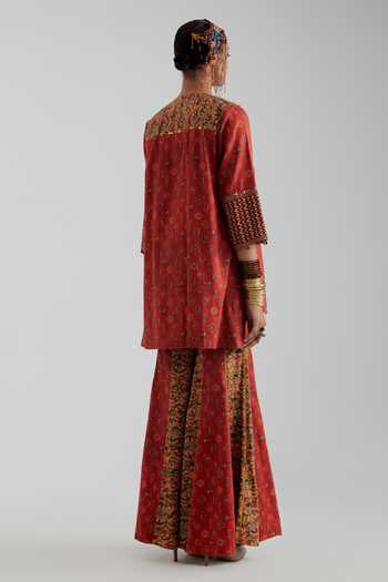 Aseem Kapoor Mitra Embroidered Short Kurta Sharara Set 