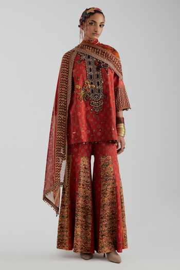 Aseem Kapoor Mitra Embroidered Short Kurta Sharara Set 