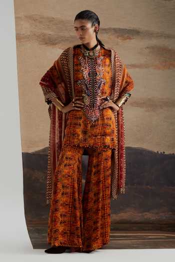 Aseem Kapoor Mitra Printed Short Kurta Sharara Set 
