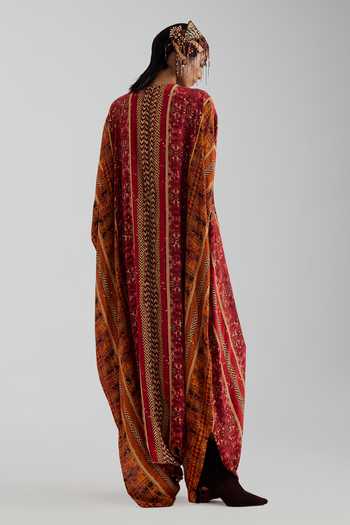 Aseem Kapoor Vayu Printed Low-Crotch Jumpsuit Kaftan 