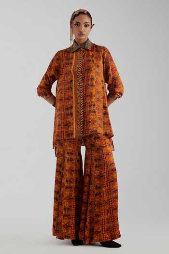Aseem Kapoor Atri Printed Straight Shirt & Sharara Set