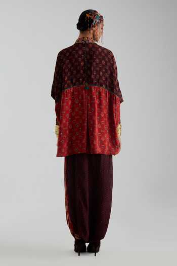 Aseem Kapoor Mandala Print Shirt & Draped Trouser Set