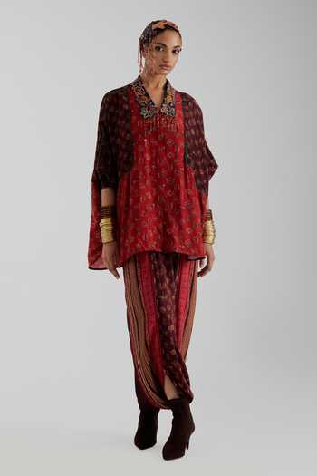 Aseem Kapoor Mandala Print Shirt & Draped Trouser Set
