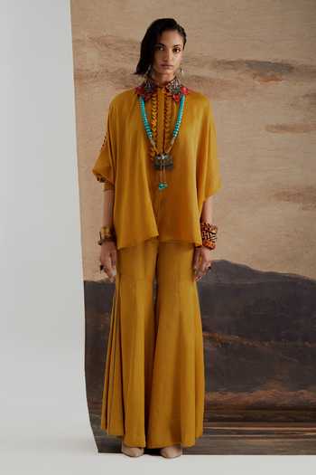 Aseem Kapoor Mandala Placement Printed Shirt & Sharara Set