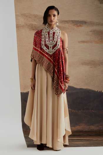 Aseem Kapoor Rasa One Shoulder Top & Skirt Set