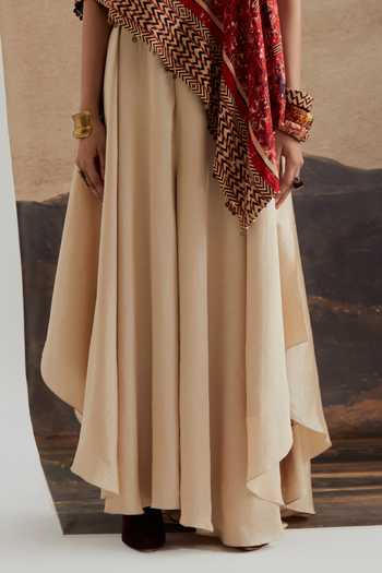 Buy Aseem Kapoor Red Twill, Silk High Neck Rasa One Shoulder Top And Skirt Set Online at Aza Fashions Buy_Aseem Kapoor_Red Twill, Silk High Neck Rasa One Shoulder Top And Skirt Set _Online_at_Aza_Fashions