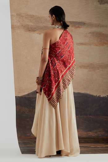 Aseem Kapoor Rasa One Shoulder Top & Skirt Set