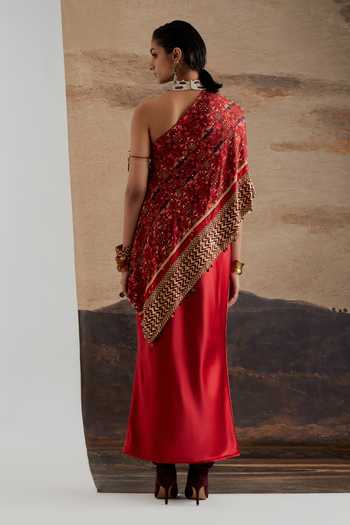 Aseem Kapoor Rasa One Shoulder Top & Straight Skirt Set
