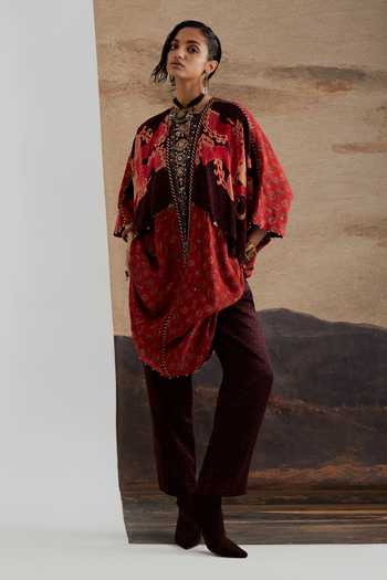 Aseem Kapoor Miraat Printed Tunic & Bandhani Trouser Set