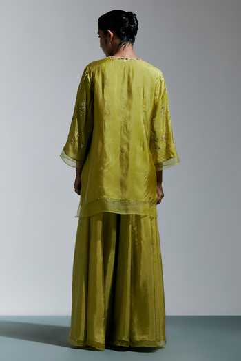 One Not Two Hand Embroidered Kurta & Sharara Set 