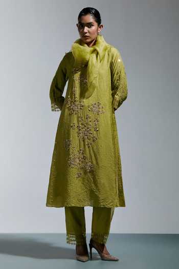 One Not Two Henna Floral Embroidered Dupatta 
