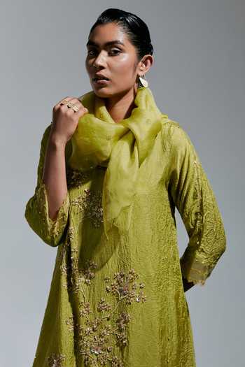 One Not Two Henna Floral Embroidered Dupatta 
