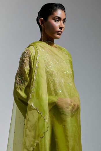 One Not Two Silk Organza Dupatta 