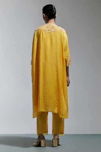 One Not Two Embroidered Kaftan & Pant Set 