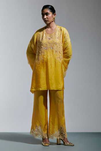 One Not Two Embroidered Kurta & Pant Set 