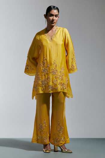 One Not Two Embroidered Kurta & Pant Set 