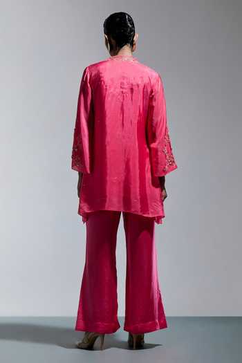 One Not Two Embroidered Straight Kurta & Pant Set 