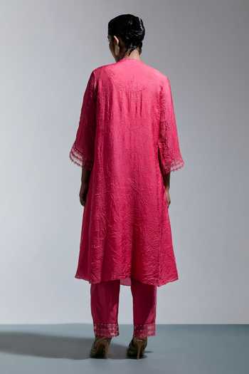 One Not Two Floral Embroidered Kurta & Pant Set 