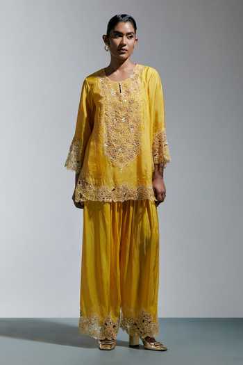 One Not Two Floral Embroidered Kurta & Salwar Set 