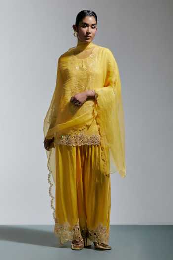 One Not Two Floral Thread Embroidered Dupatta 