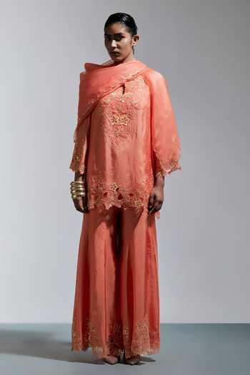 One Not Two Scalloped Sequin Embellished Dupatta 