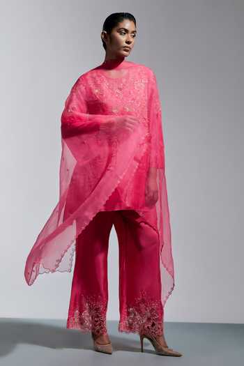 One Not Two Floral Sequin Embroidered Dupatta