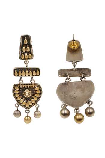 Sangeeta Boochra Handcrafted Dual Plated Tribal Earrings 