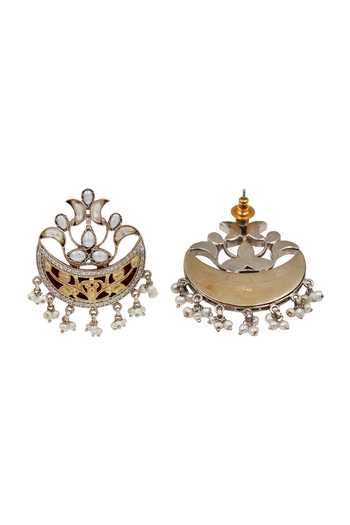 Sangeeta Boochra Dual Plated Kundan & Pearl Earrings 