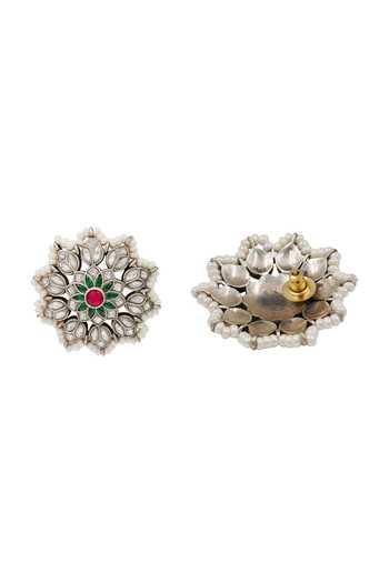 Sangeeta Boochra Artisan Kundan Stud Earrings 