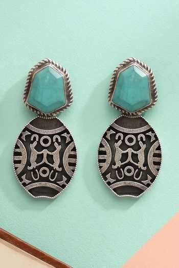 Sangeeta Boochra Handcrafted Oxidised Tribal Earrings 