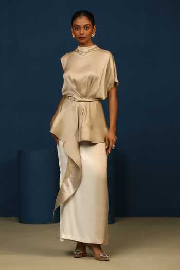 Vedangi Agarwal The Midnight Muse Straight Fit Ombre Skirt 